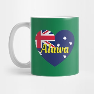 Alawa NT Australia Australian Flag Heart Mug